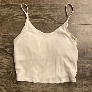 Victoria’s Secret Pink white padded cropped cami